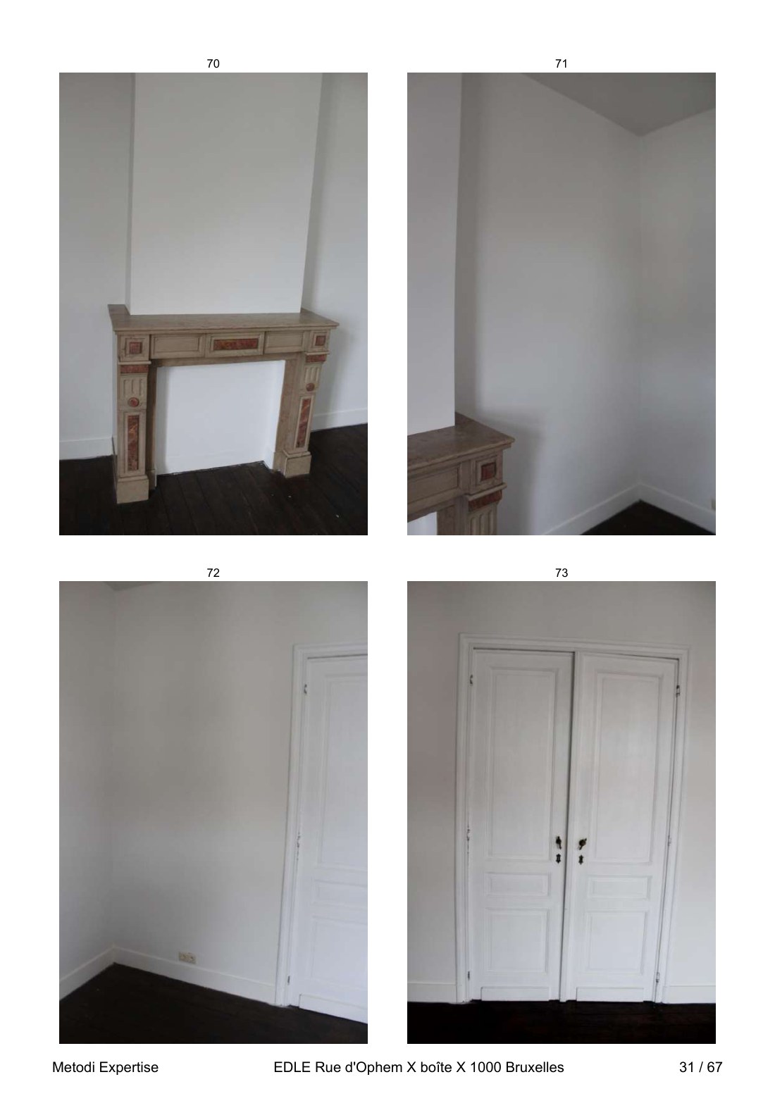 Documentation photographique par pièce